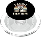 Dog Kisses Fix Everything pour un propriétaire de chien PopSockets PopGrip pour MagSafe