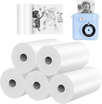 Lot de 5 Rouleaux de Papier d'impression pour Appareil Photo Enfant, Papier Thermique et Recharge pour Appareil Photo instantanée,Accessoires de Caméra à Impression Instantanée