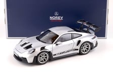 1:18 NOREV Porsche 911 (992) GT3 Rs Coupé 2022 Gt-Silver Métallique/Noir