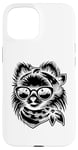 Coque pour iPhone 15 Lunettes de soleil bandana de Poméranie Poméraniens Pom Dog