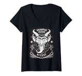 Womens Krampus Craves Misery Christmas V-Neck T-Shirt