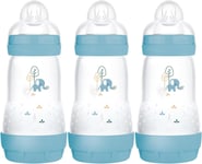 MAM Anti-Colic Baby Bottles 3-Pack, Self Sterilising, 260ml, Medium Flow Teats,