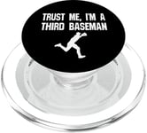 Funny 3rd Third Baseman Baseball Player Defense Field PopSockets PopGrip for MagSafe