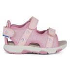 Geox Baby B Multy Girl Sandal, Lt Pink Dk Pink, 7 UK Child