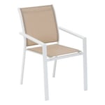 Fauteuil de jardin Essentia lin et blanc Hesperide