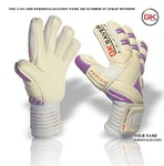 GK Saver Football Goalkeeper Gloves Negative Cut Soccer Goalie Gloves 8/9/10/11 (No FingerSave No Personalization, Size 10)