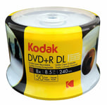 600 Kodak Blank Dvd+r Dl Dual Double Layer 8.5gb 8x White Inkjet Printable Disc