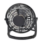 Zarivy Mini ventilateur de bureau Tango 2,5 W 5 V noir, compact et orientable (14,5 x 14,5 x 10 cm). Alimentation simple via port USB, idéal pour les journées chaudes à la maison ou au bureau.