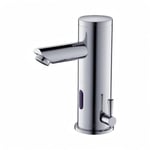 Auralum Mitigeur Lavabo Automatique à Infrarouge Robinet de Détection IR Monotrou Mousseur Eau Froide et Chaude Laiton Chrome pour Salle de bain