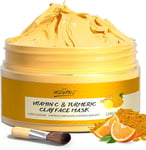 Vitamin C & Turmeric Clay Mask Deep Cleansing- Control Oil & Refining Pores 120g