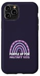 Coque pour iPhone 11 Pro Purple Up pour enfants militaires, enfant militaire arc-en-ciel violet