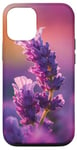 iPhone 13 Pro Purple Lavender Blossom Leaves Flower Floral Girly Case