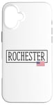 Coque pour iPhone 16 Plus Rochester City Drapeau USA Voyage US Amérique Femmes Hommes