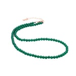 TreasureBay Collier de Perles de Pierres Précieuses Fait à la Main pour Femmes et filles - Collier D'empilage de Perles ras du Cou (Agate Vert)