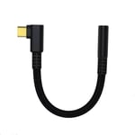 USB-C till 3,5 mm hörlursadapter Svart 13.5 cm