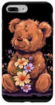 iPhone 7 Plus/8 Plus Cool bear with flowers and plants in hand Case