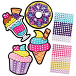 Baker Ross FE404 Sweet Treats Diamond Art Kits - Pack of 4, Make Your Own Pictu