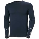 Helly Hansen Lifa Merino Midweight Crew Men herrundertröja Navy-600 2XL - Fri frakt