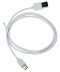 Usb Type C Data Cable USB-C Data Charging Cable in White for Motorola Moto E40