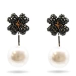 Swarovski Silver Earrings Latisha Pearl Flower Ladies Jewellery - NEW GENUINE