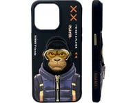 Nimmy Case Iphone 15 Pro Max 6.7" Black/Black Cool&Cute 2.0 Monkey