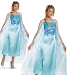 Disney Frozen Elsa Costume Ladies Deluxe Official Fancy Dress Outfit Licensed