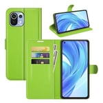 Xiaomi Mi 11 Lite 5G      Pu Wallet Case    [Green]