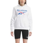 Reebok IDENTITY BIG LOGO FLEECE HOODIE WHITE Female TRAINING TRACK TOPS