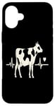 Coque pour iPhone 16 Plus Vache Heartbeat Animal Lover Farm