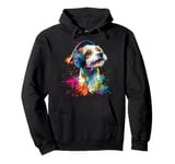 Artistic Colorful Jack Russell Terrier Headphones Dog Jacky Pullover Hoodie