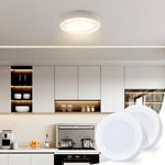 Aigostar Plafonnier LED, 6W equivalent 51W, Plafonnier Chambre 620LM Lumière Naturelle 4000K, Lampe Plafonnier Applicable à Salle de Bain Salon Cuisine Garage Intérieur Ø12.3cm, 2 Paquets