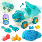 Dinosaur Truck Sand Play Set Random Color Sand Shovels Moulds Sandbox Toy Kit