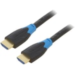 Cable hdmi 2.0 male male uhd 4K 3D 0.5m - Noir