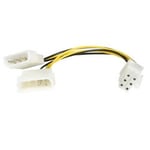 StarTech 6" LP4 to 6 Pin PCIe Power Cable Adapter