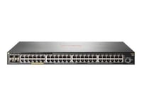 HPE Aruba 2930F 48G PoE+ 4SFP+ - Commutateur - C3 - Géré - 48 x 10/100/1000 (PoE+) + 4 x 1 gigabit/10 gigabit SFP+ (liaison montante) - Montable sur rack - PoE+ (370 W)