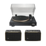 JBL Spinner Turntable with Stereo Pair Authentics 200 Speakers