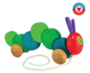 The Very Hungry Caterpillar Wooden Pull Along, Eric Carle Baby Boy or Girl Toy