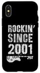 Coque pour iPhone X/XS Rockin' Awesome Since 2001 Legendary Rockstar 21ème anniversaire