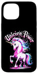 iPhone 15 Cute Girl's Magical Unicorn Power Case