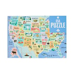 Talking Table- Casse-tête et Affiche Puzzle Carte Unis, 50 États, Bleus, 1000 pièces | Illustré | Voyage de Monuments américains d'anniversaire, Cadeau de Noël, PUZZ-Map-USA, Puzzleusa