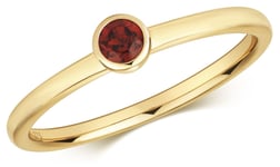 James Moore TH RD496G/M 9ct Yellow Gold Garnet.14ct Ring Jewellery