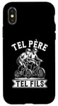 Coque pour iPhone X/XS Tel père tel fils accessoire vélo BMX freestyle humour