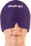 Magic Gel Migraine Ice Head Wrap | Real Migraine & Headache Relief | The Original Headache Cap | Cold, Comfortable, Dark & Cool; Endorsed by Physicians, Loved by Thousands (Purple)