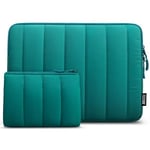 TECOOL Puffy Housse 14 Pouces Ordinateur Portable pour 14" Lenovo Ideapad Thinkpad HP Pavilion/Elitebook Dell Acer Chromebook 14, Macbook Air 15 M3 M2 2024 Étanche Pochette PC avec Petite Sac,Teal