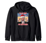 Maga I'll Be Home Christmas Santa Funny Trump Xmas Pajamas Zip Hoodie