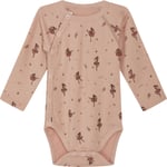 Hust & Claire ull/bambus omslagsbody ballerina, Rose Cloud