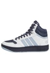 adidas Mixte Enfant Hoops Mid 3.0 Shoes Kids, Cloud White/Shadow Navy/Wonder Blue, 34