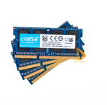 Crucial 4x 8GB 2Rx8 PC3L-12800S DDR3-1600Mhz SODIMM 204Pin Laptop Memory RAM ^&