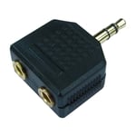 Jack Headphone Splitter Adaptor 1 x Stereo Plug to 2 x Sockets 3.5mm