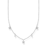 Thomas Sabo Women's 925 Sterling Silver Star Necklace 40-45 cm Length